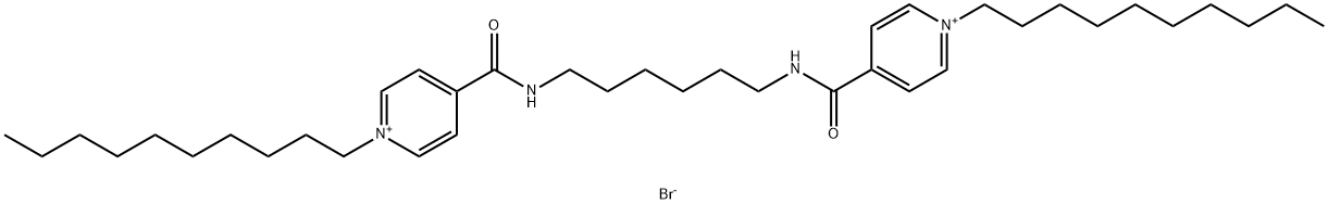 Pyridinium, 4,4'-[1,6-hexanediylbis(iminocarbonyl)]bis[1-decyl-, bromide (1:2) Structure