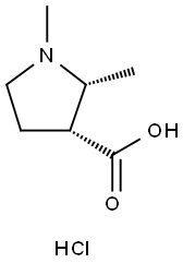 3-Pyrrolidinecarboxylic acid, 1,2-dimethyl-, hydrochloride (1:1), (2R,3R)- Structure