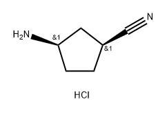 (1S,3R)-3-aminocyclopentanecarbonitrile hydrochloride Structure