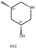 3-Piperidinol, 5-methyl-, hydrochloride (1:1), (3R,5S)- 구조식 이미지