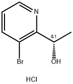 2-Pyridinemethanol, 3-bromo-α-methyl-, hydrochloride (1:1), (αS)- Structure