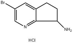 3-Bromo-6,7-dihydro-5H-cyclopenta[b]pyridin-7-amine hydrochloride 구조식 이미지