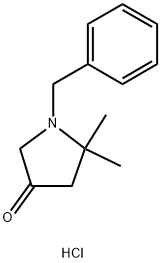 1-benzyl-5,5-dimethylpyrrolidin-3-one hydrochloride Structure