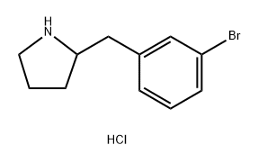 2-[(3-bromophenyl)methyl]pyrrolidine hydrochloride Structure