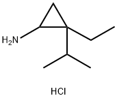 2-ethyl-2-(propan-2-yl)cyclopropan-1-amine hydrochloride Structure