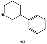 Pyridine, 3-(3-piperidinyl)-, hydrochloride (1:2) Structure