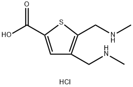 4,5-bis[(methylamino)methyl]thiophene-2-carboxylic acid dihydrochloride Structure