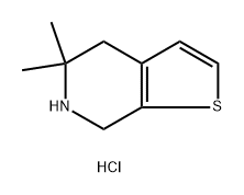 5,5-dimethyl-4H,5H,6H,7H-thieno[2,3-c]pyridine hydrochloride 구조식 이미지