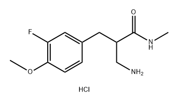 3-amino-2-[(3-fluoro-4-methoxyphenyl)methyl]-N-methylpropanamide hydrochloride 구조식 이미지