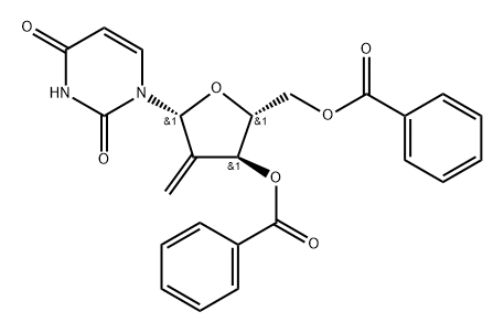 Uridine, 2'-deoxy-2'-methylene-, 3',5'-dibenzoate Structure