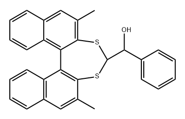 Dinaphtho2,1-d:1,2-f1,3dithiepin-4-methanol, 2,6-dimethyl-.alpha.-phenyl-, stereoisomer 구조식 이미지