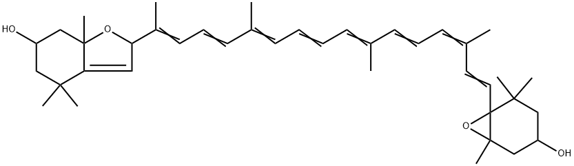 β,β-Carotene-3,3'-diol, 5,6:5',8'-diepoxy-5,5',6,8'-tetrahydro- Structure