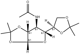 α-D-Galactofuranose, 3-(acetylamino)-3-deoxy-1,2:5,6-bis-O-(1-methylethylidene)- Structure