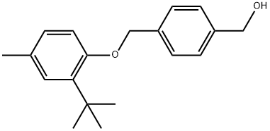 4-[[2-(1,1-Dimethylethyl)-4-methylphenoxy]methyl]benzenemethanol Structure