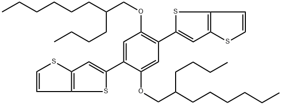 2,2'-(2,5-bis((2-butyloctyl)oxy)-1,4-phenylene)dithieno[3,2-b]thiophene Structure