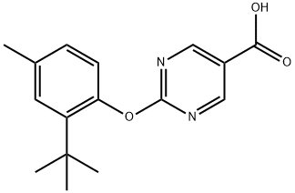 2-[2-(1,1-Dimethylethyl)-4-methylphenoxy]-5-pyrimidinecarboxylic acid Structure