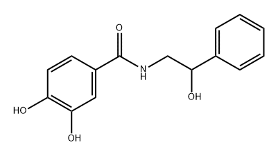 3,4-Dihydroxy-N-(2-hydroxy-2-phenylethyl)benzamide Structure