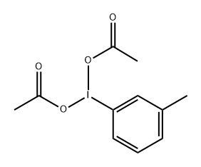Iodine, bis(acetato-κO)(3-methylphenyl)- 구조식 이미지