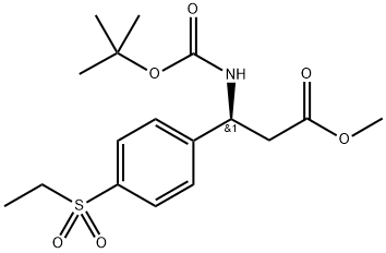 Benzenepropanoic acid, β-[[(1,1-dimethylethoxy)carbonyl]amino]-4-(ethylsulfonyl)-, methyl ester, (βS)- Structure