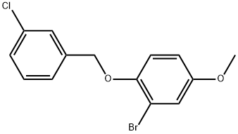 2-Bromo-1-[(3-chlorophenyl)methoxy]-4-methoxybenzene Structure