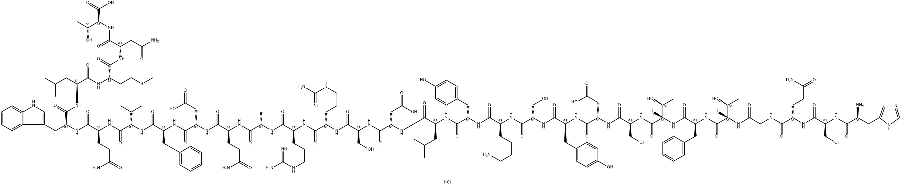 Glucagon (swine), hydrochloride (1:) 구조식 이미지