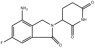 3-(4-amino-6-fluoro-1-oxoisoindolin-2-yl)piperidine-2,6-dione Structure