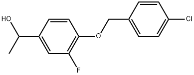 4-[(4-Chlorophenyl)methoxy]-3-fluoro-α-methylbenzenemethanol Structure