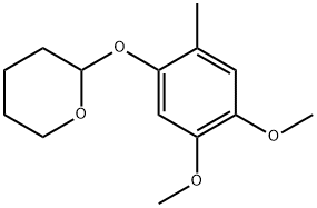 2H-Pyran, 2-(4,5-dimethoxy-2-methylphenoxy)tetrahydro- Structure