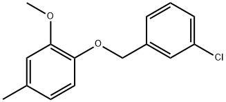 1-[(3-Chlorophenyl)methoxy]-2-methoxy-4-methylbenzene Structure