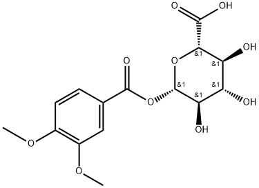 β-D-Glucopyranuronic acid, 1-(3,4-dimethoxybenzoate) Structure