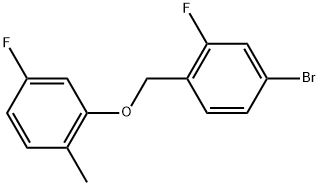 Benzene, 4-bromo-2-fluoro-1-[(5-fluoro-2-methylphenoxy)methyl]- Structure