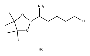 1,3,2-Dioxaborolane-2-methanamine, α-(4-chlorobutyl)-4,4,5,5-tetramethyl-, hydrochloride (1:1) 구조식 이미지