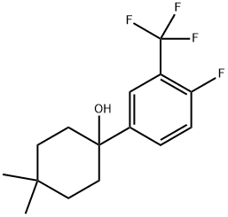 1-(4-fluoro-3-(trifluoromethyl)phenyl)-4,4-dimethylcyclohexanol Structure