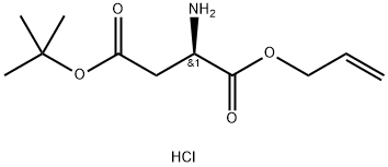 D-Aspartic acid, 4-(1,1-dimethylethyl) 1-(2-propen-1-yl) ester, hydrochloride (1:1) Structure