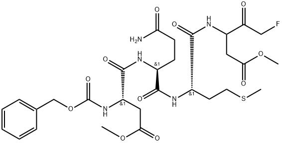 Z-Asp(OMe)-Gln-Met-DL-Asp(OMe)-fluoromethylketone Structure