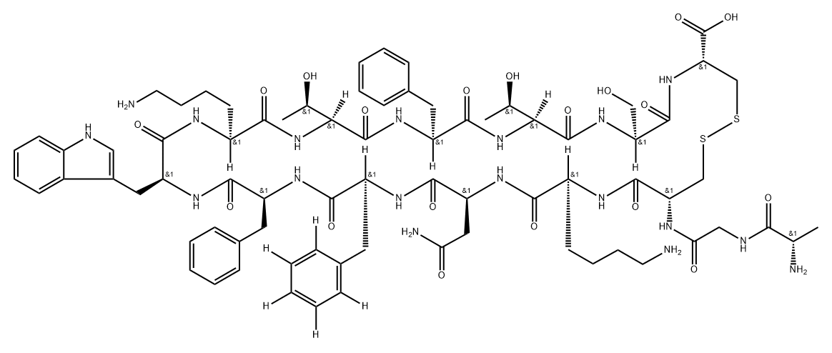 ([ring-D5]Phe6)-Somatostatin-14 구조식 이미지