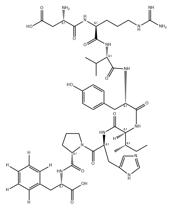 ([ring-D5]Phe8)-Angiotensin II acetate salt Structure