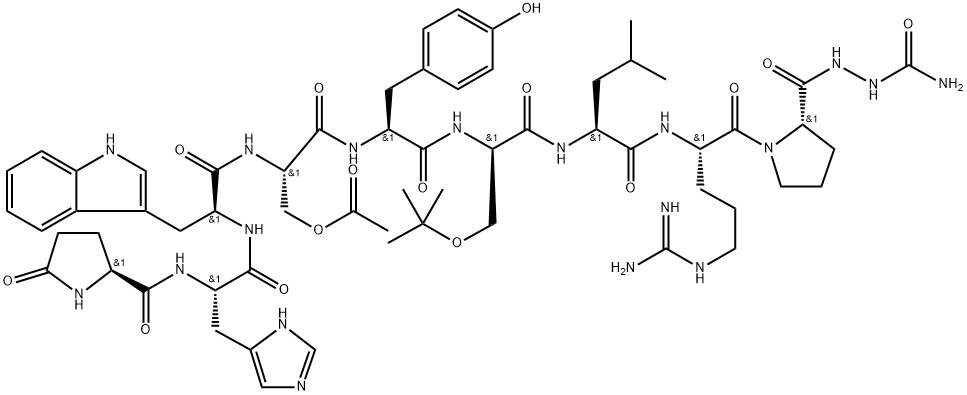 (Ser(Ac)4,D-Ser(tBu)6,Azagly10)-LHRH Structure