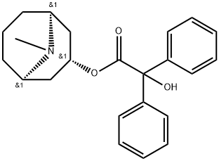 Benzilic acid (1β,5β)-9-methyl-9-azabicyclo[3.3.1]nonan-3β-yl ester Structure
