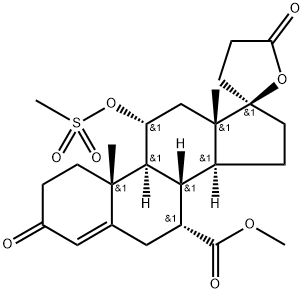 5,프레그난-7알파,21-디카르복실산,17-ydroxy-11-메틸술폰산-3-케톤,-부티롤렉톤,메틸에스테르cas:(에플레레논의중간체) 구조식 이미지