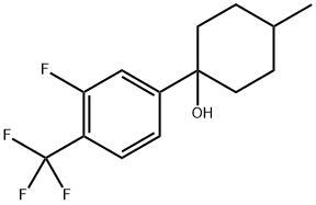 1-(3-fluoro-4-(trifluoromethyl)phenyl)-4-methylcyclohexanol Structure