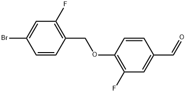 4-[(4-Bromo-2-fluorophenyl)methoxy]-3-fluorobenzaldehyde Structure