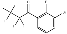 1-(3-bromo-2-fluorophenyl)-2,2,3,3,3-pentafluoropropan-1-one Structure