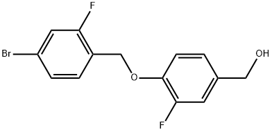 4-[(4-Bromo-2-fluorophenyl)methoxy]-3-fluorobenzenemethanol Structure