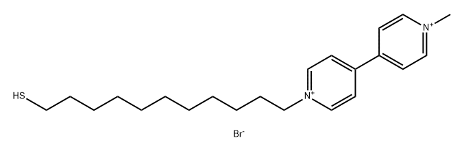 4,4'-Bipyridinium, 1-(11-mercaptoundecyl)-1'-methyl-, bromide (1:2) Structure