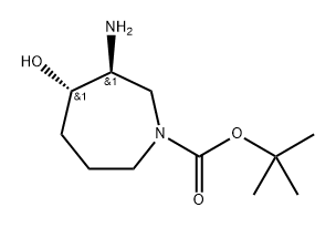 tert-butyl (3S,4S)-3-amino-4-hydroxy-azepane-1-carboxylate Structure