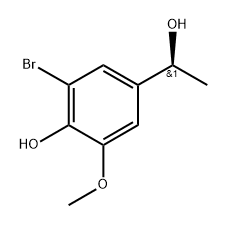 Benzenemethanol, 3-bromo-4-hydroxy-5-methoxy-α-methyl-, (αS)- Structure