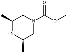 (3S,5R)-Methyl 3,5-dimethylpiperazine-1-carboxylate Structure