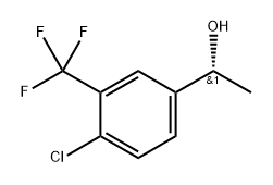 Benzenemethanol, 4-chloro-α-methyl-3-(trifluoromethyl)-, (αR)- Structure