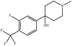 4-(3-fluoro-4-(trifluoromethyl)phenyl)-1-methylpiperidin-4-ol Structure